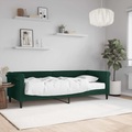 vidaXL Tagesbett mit Matratze Dunkelgrün 80x200 cm Samt