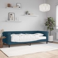 vidaXL Tagesbett mit Matratze Blau 90x200 cm Samt