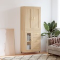 vidaXL Highboard Sonoma-Eiche 69,5x34x180 cm Holzwerkstoff