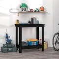 vidaXL, vidaXL Werkbank Schwarz 80x50x80 cm Massivholz Kiefer