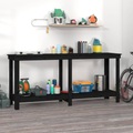 vidaXL, vidaXL Werkbank Schwarz 180x50x80 cm Massivholz Kiefer