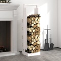 vidaXL, vidaXL Kaminholzhalter Weiß 33,5x30x110 cm Massivholz Kiefer