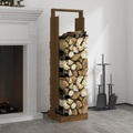 vidaXL, vidaXL Kaminholzhalter Honigbraun 33,5x30x110 cm Massivholz Kiefer
