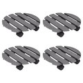 vidaXL, vidaXL Pflanzenroller 4 Stk. Grau Ø30x7,5 cm WPC