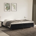 vidaXL Boxspringbett mit Matratze Schwarz 200x200 cm Samt