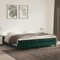 vidaXL Boxspringbett mit Matratze Dunkelgrün 200x200 cm Samt