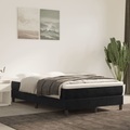 vidaXL Boxspringbett mit Matratze Schwarz 120x200 cm Samt