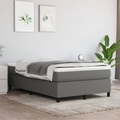 vidaXL Boxspringbett mit Matratze Dunkelgrau 120x200 cm Stoff