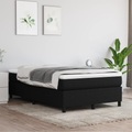 vidaXL Boxspringbett mit Matratze Schwarz 120x200 cm Stoff