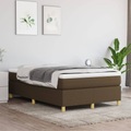 vidaXL Boxspringbett mit Matratze Dunkelbraun 120x200 cm Stoff