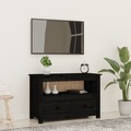 vidaXL, vidaXL TV-Schrank Schwarz79x35x52 cm Massivholz Kiefer