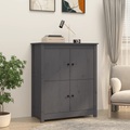 vidaXL, vidaXL Sideboard Grau 83x41,5x100 cm Massivholz Kiefer