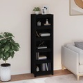 vidaXL Bücherregal Schwarz 50x35x154 cm Massivholz Kiefer