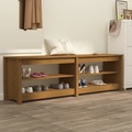 vidaXL Schuhbank Honigbraun 160x36,5x50 cm Massivholz Kiefer