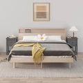vidaXL Nachttische 2 Stk. Grau 40x35x61,5 cm Massivholz Kiefer
