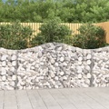 vidaXL Gabionen mit Hochbogen 18Stk. 200x30x100/120cm Verzinktes Eisen