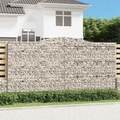 vidaXL Gabionen mit Hochbogen 10Stk. 400x50x200/220cm Verzinktes Eisen