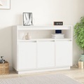 vidaXL Sideboard Weiß 104,5x34x80 cm Massivholz Kiefer