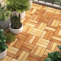 vidaXL, vidaXL Terrassenfliesen 30 Stk. 30x30 cm Massivholz Teak