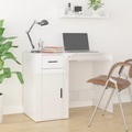 vidaXL Schreibtisch Hochglanz-Weiß 100x49x75 cm Holzwerkstoff