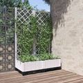 vidaXL, vidaXL Pflanzkübel mit Rankgitter Weiß 80x40x121,5 cm PP