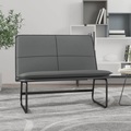 vidaXL Sitzbank Grau 100x75x76 cm Kunstleder