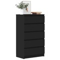 vidaXL Schubladenschrank Schwarz 60x36x103 cm Holzwerkstoff