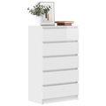 vidaXL Schubladenschrank Hochglanz-Weiß 60x36x103 cm Holzwerkstoff