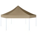 vidaXL Faltpavillon Sechseckig 3,6x3,1 m Taupe 220 g/m²