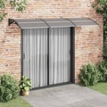 vidaXL Türvordach Schwarz 300x80 cm Polycarbonat