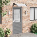 vidaXL Türvordach Schwarz und Transparent 80x80 cm Polycarbonat