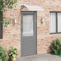 vidaXL Türvordach Grau und Transparent 80x80 cm Polycarbonat