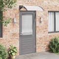 vidaXL Türvordach Schwarz und Transparent 80x100 cm Polycarbonat