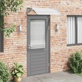 vidaXL Türvordach Grau und Transparent 80x100 cm Polycarbonat