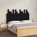vidaXL Wand-Kopfteil Schwarz 127,5x3x80 cm Massivholz Kiefer
