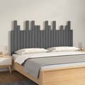 vidaXL Wand-Kopfteil Grau 146,5x3x80 cm Massivholz Kiefer