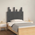 vidaXL Wand-Kopfteil Grau 82,5x3x80 cm Massivholz Kiefer