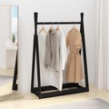 vidaXL Kleiderständer Schwarz 100x45x150 cm Massivholz Kiefer