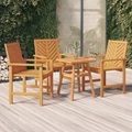 vidaXL Garten-Essstühle 4 Stk. Massivholz Akazie