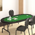 vidaXL, vidaXL Poker-Tischauflage Klappbar 10 Spieler Grün 208x106x3 cm