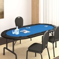 vidaXL, vidaXL Poker-Tischauflage Klappbar 10 Spieler Blau 208x106x3 cm