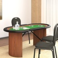 vidaXL, vidaXL Pokertisch 10 Spieler Grün 160x80x75 cm