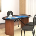 vidaXL, vidaXL Pokertisch 10 Spieler Blau 160x80x75 cm