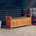 vidaXL, vidaXL Garten-Truhenbank mit Kissen 126 cm Massivholz Akazie