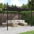 vidaXL, vidaXL Pergola mit Schiebedach Anthrazit 295x292x230 cm