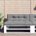 vidaXL Palettenkissen Grau 120x40x12 cm Stoff