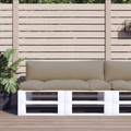 vidaXL Palettenkissen 2-tlg. Taupe Stoff