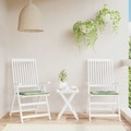 vidaXL Gartenstuhl-Kissen 2 Stk. Blattmuster 40x40x3 cm Stoff