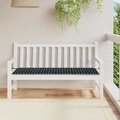 vidaXL Gartenbank-Auflage Schwarz Karomuster 150x50x3 cm Oxford-Gewebe