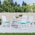 vidaXL Gartenstuhl-Kissen 4 Stk. Türkis 50x50x3 cm Stoff